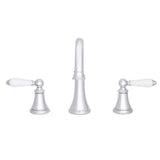 Courant 8 in. Widespread 2-Handle Bathroom Faucet in Polished Chrome with White Handles