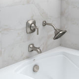 Rubicon Single-Handle 3-Spray Wall-Mount Tub and Shower Faucet in Brushed Nickel (Valve Included)